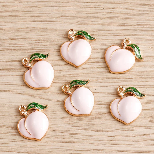 Peach Zinc Alloy Charms