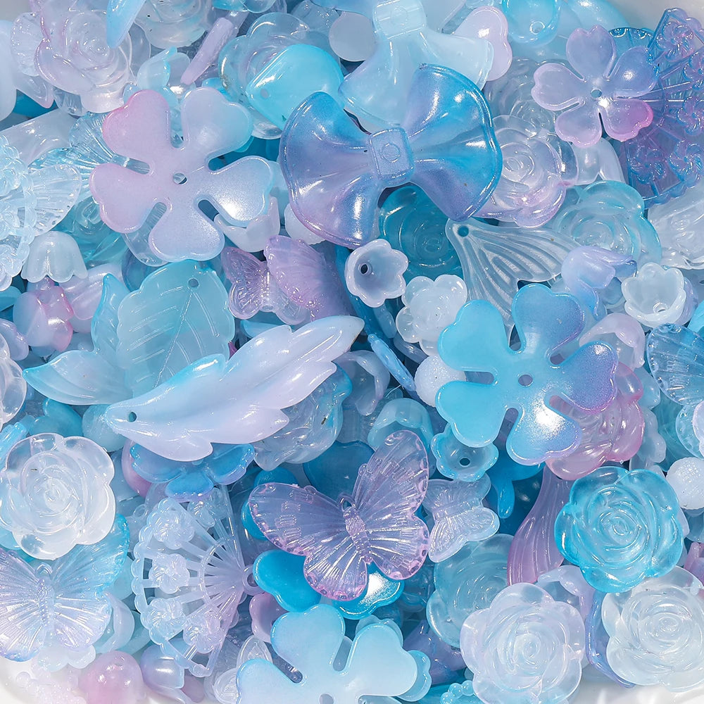 Azure Twilight Jelly Acrylic Bead Mix