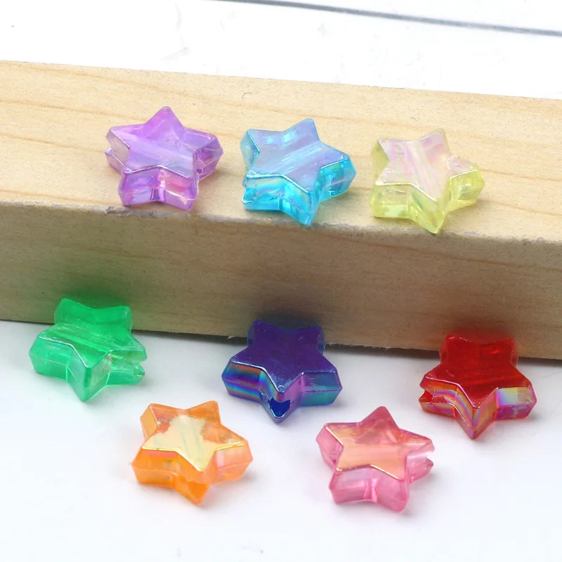 Star-Shaped Assorted Color Acrylic Beads